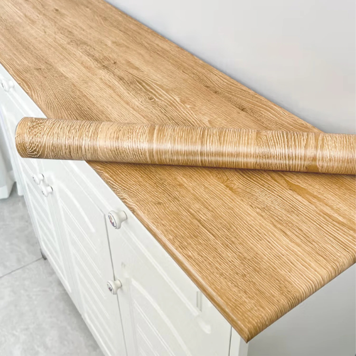 Woodworking Oil Finish - 1 لفة من ورق الحائط ذاتي