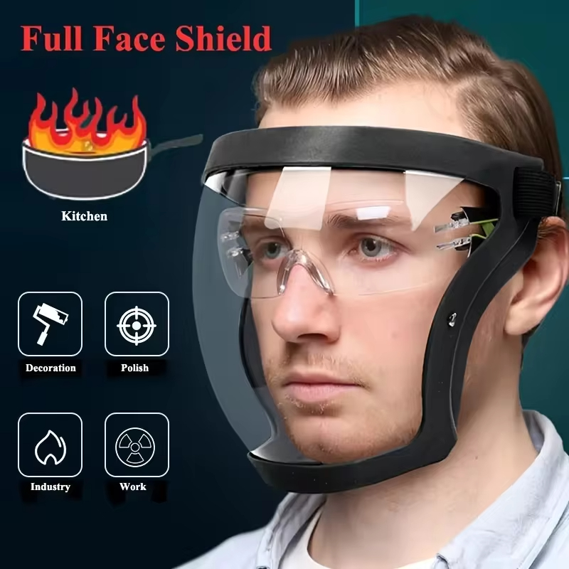 Woodworking Face Shield - واقي وجه قابل لإعادة الاستخدام ومقاوم