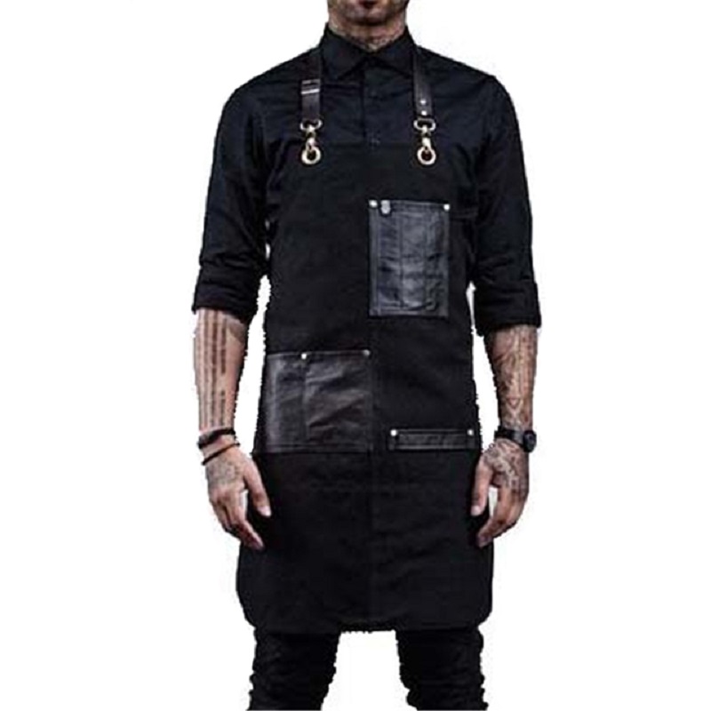Woodworking Overalls - شعار مخصص قماش أسود متعدد الوظائف