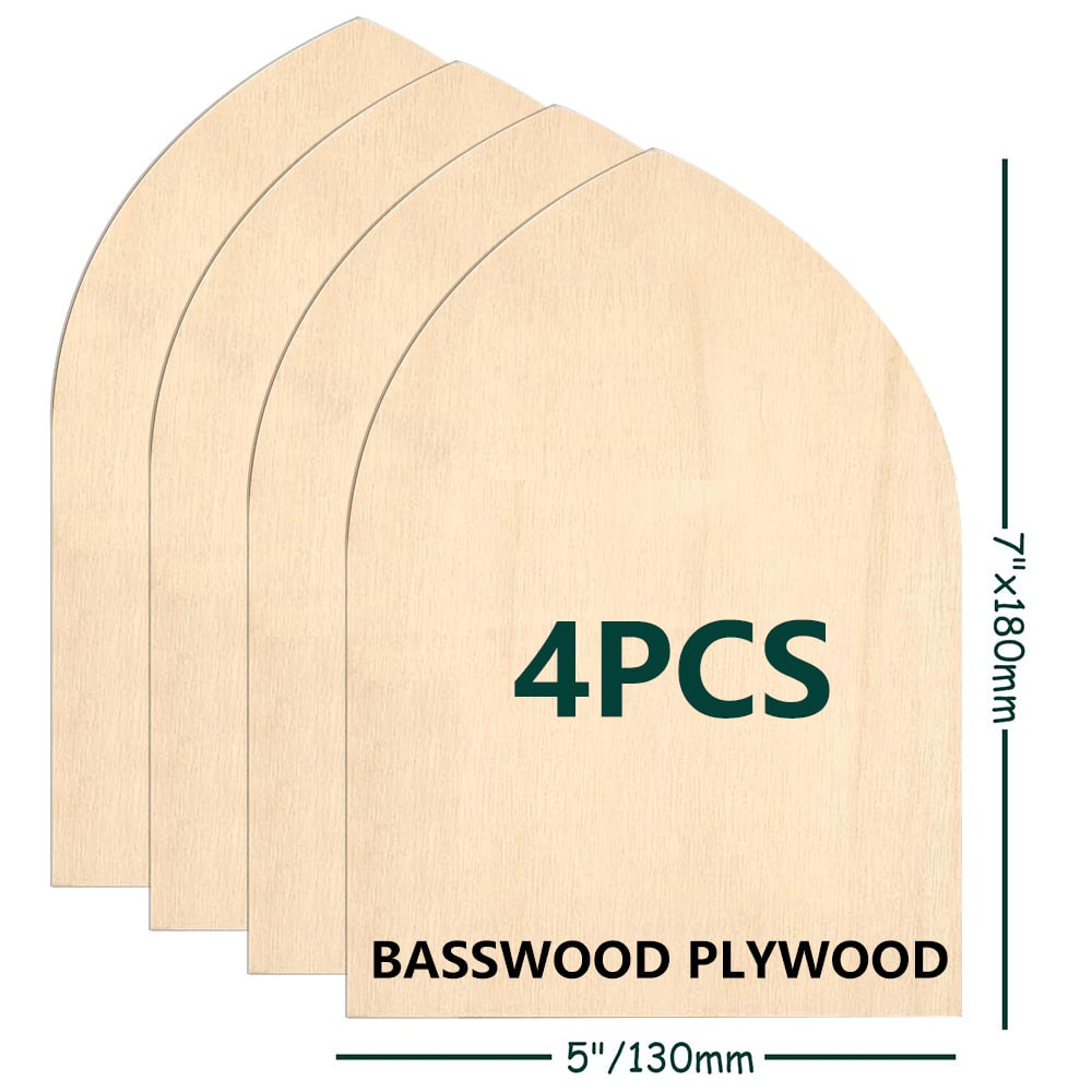 Woodworking Face Shield - ألواح خشب الزيزفون المقوسة غير المكتملة