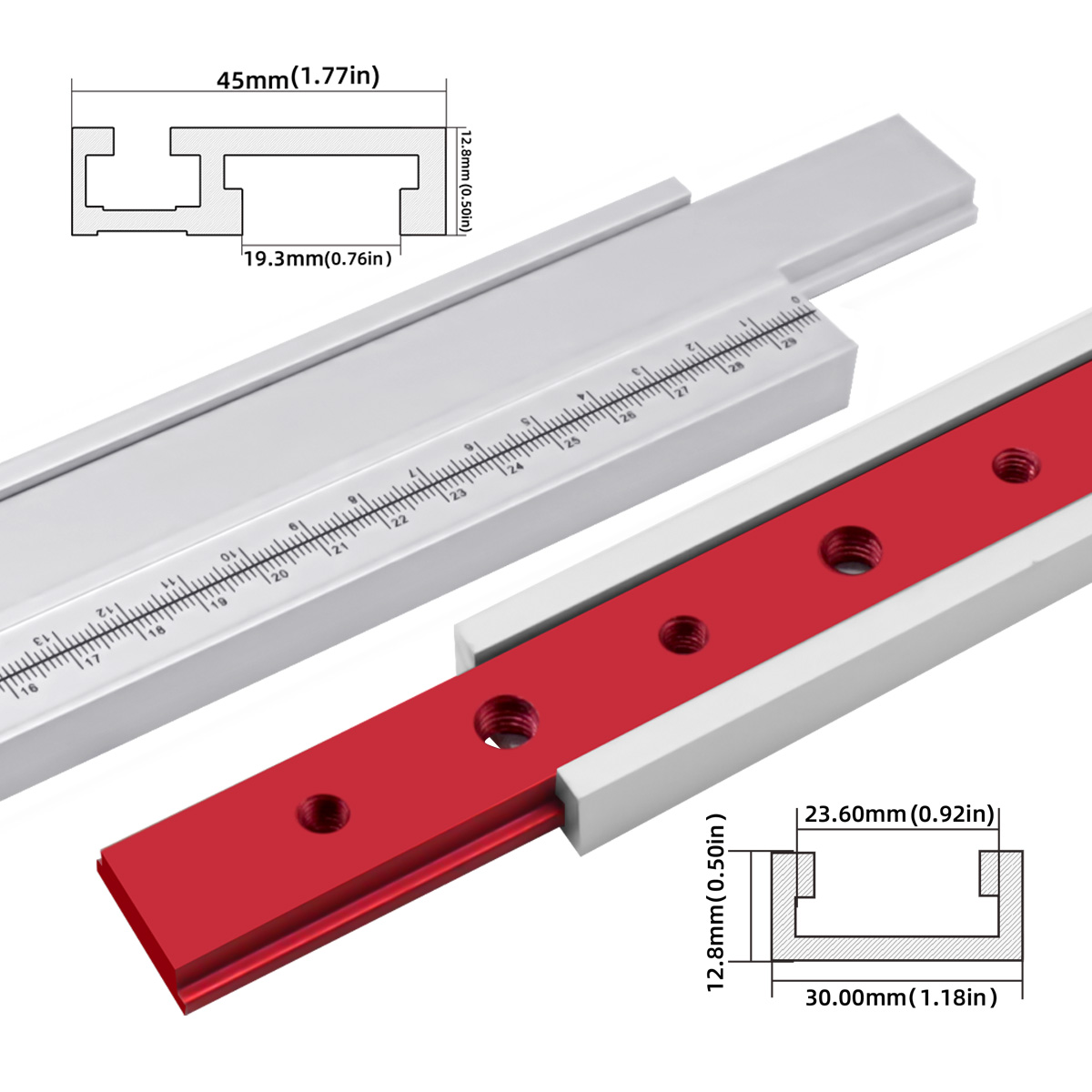 T-Slot Miter Track Jig الألومن - مراجعة Woodworking Quick Clamps وسعره