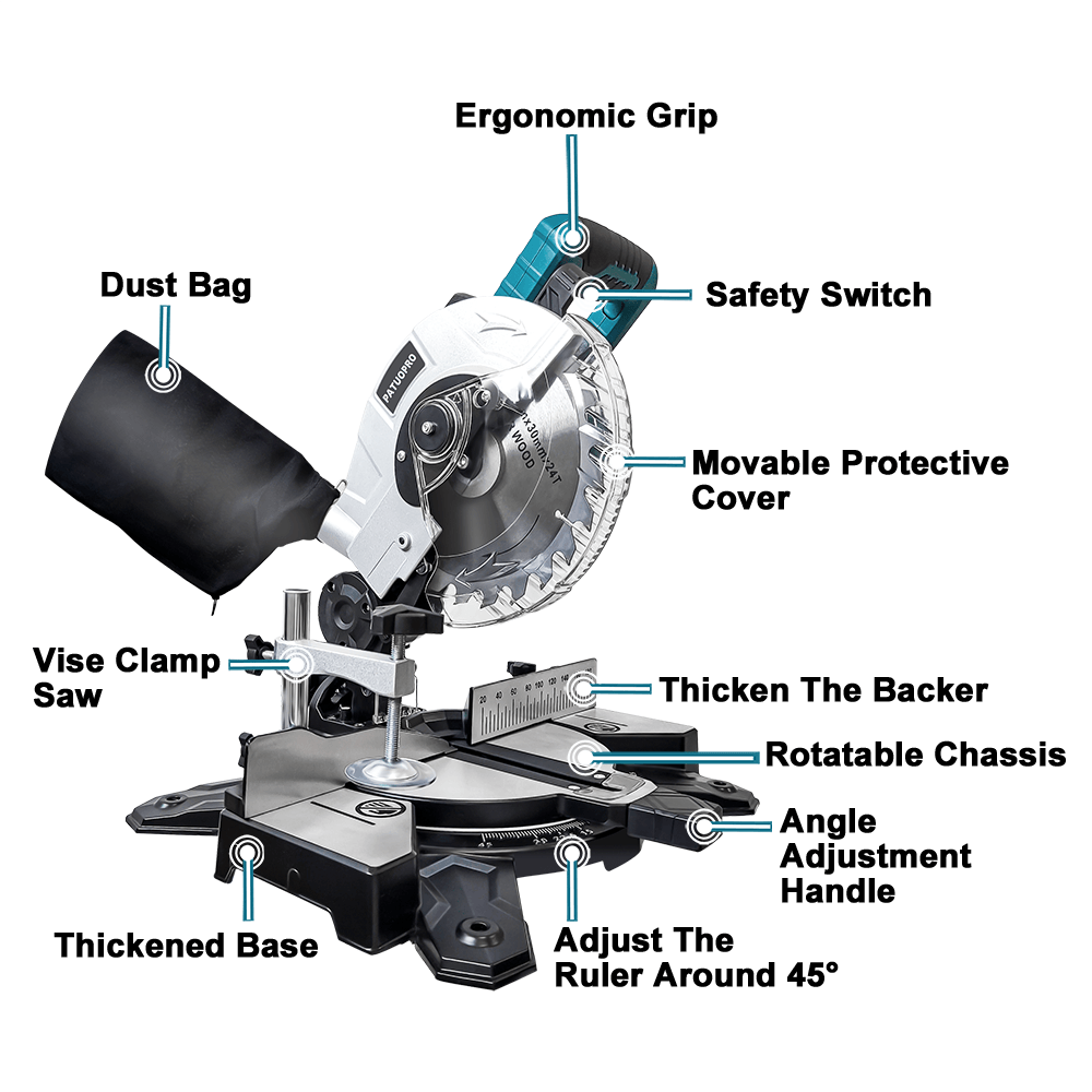منشار ميتري بدون فرش أداة قطع  - مراجعة Woodworking Edge Corner Planer وسعره