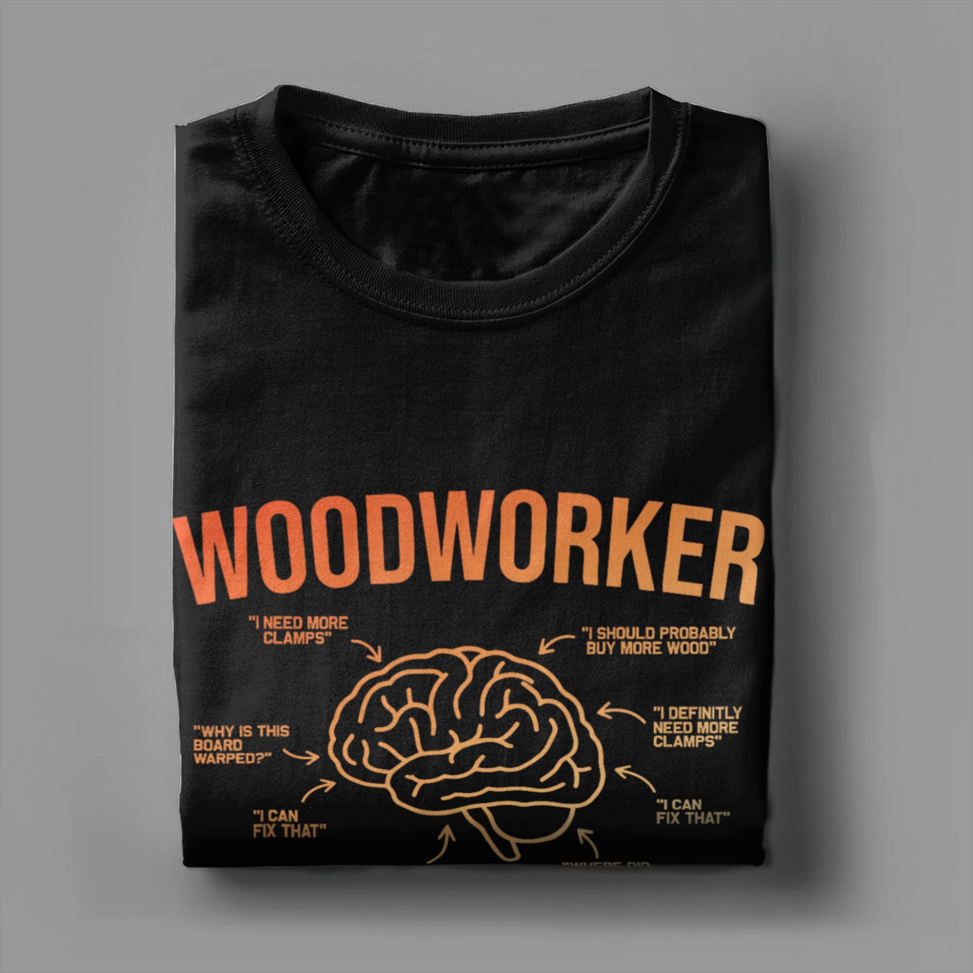 تي شيرت رجالي بطبعة 'Brain Fun - مراجعة Woodworking Gift Ideas وسعره